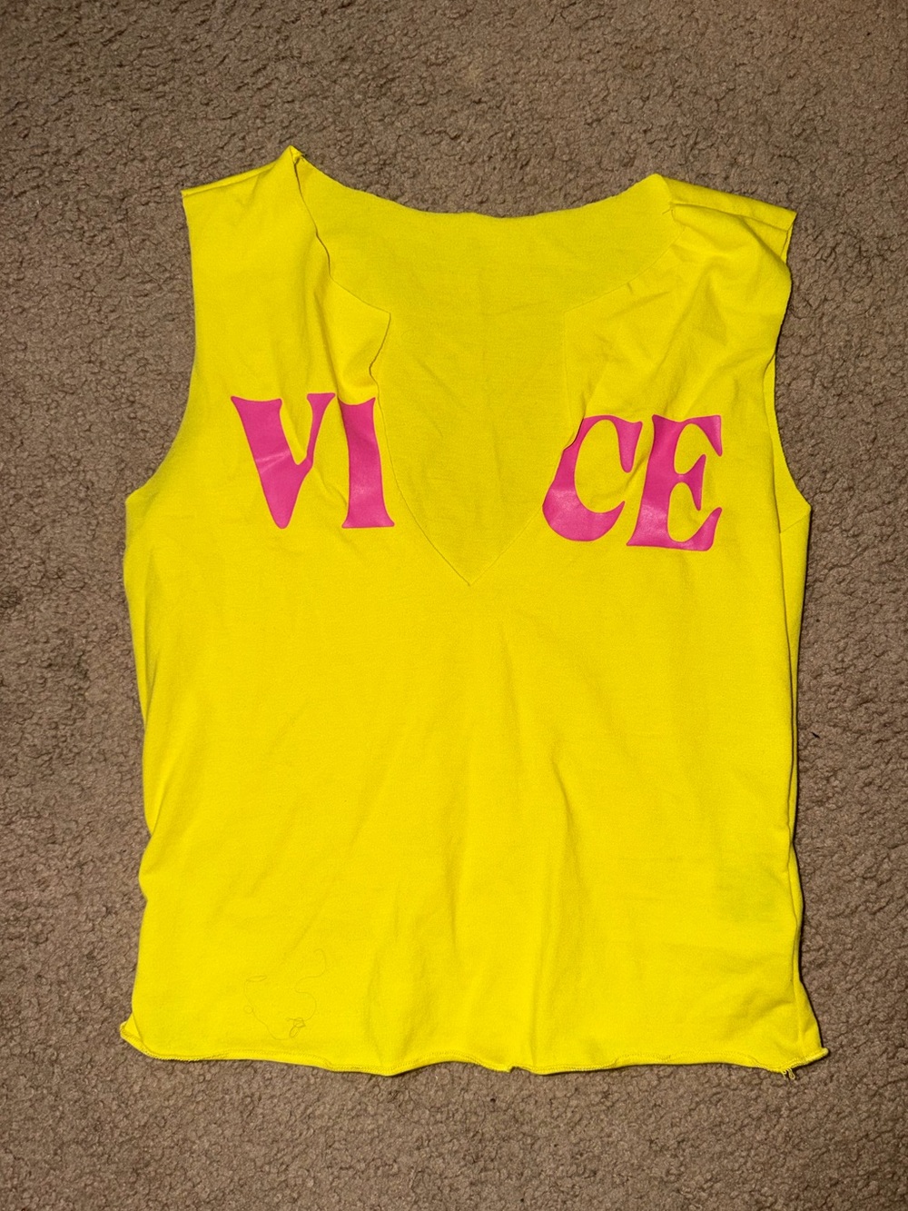 Yellow V-Neck ‘VICE’ Tank Top